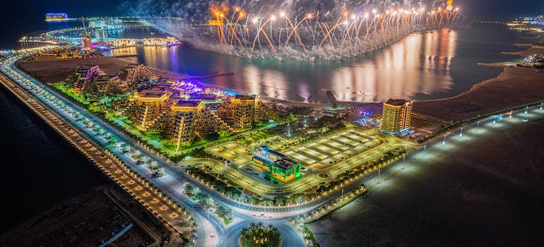 Ras Al Khaimah at night representing personal fitness trainer ras al khaimah
