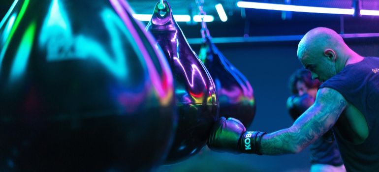 A man boxing representing Functional training for Dubai's active population