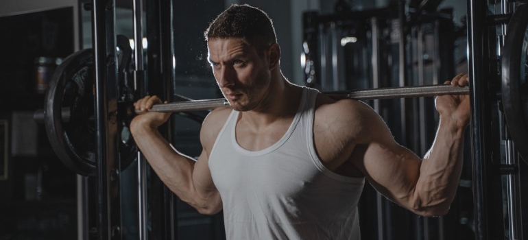 a man doing heavy lifting