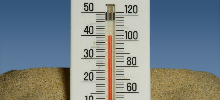 Thermometer in the sand