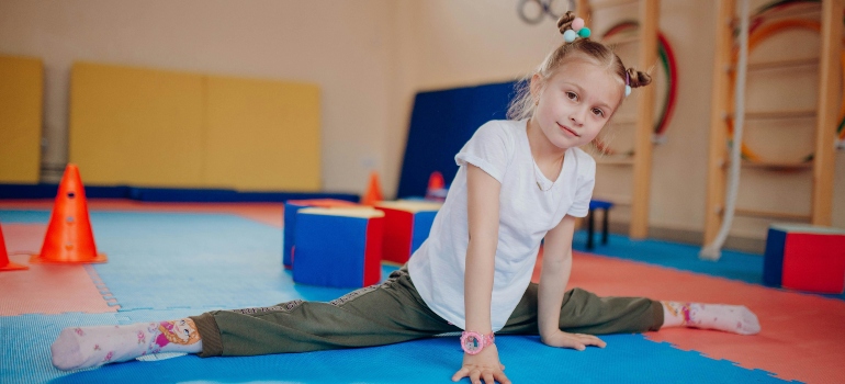 A Girl Doing a Side Split